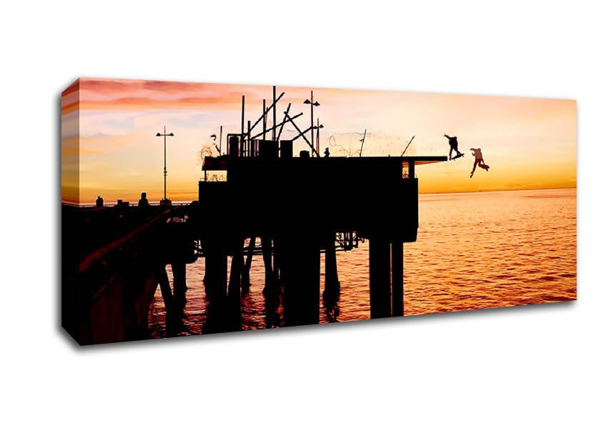 Picture of The Lords Of Dog Town Skateboards Pier Panoramic Canvas Wall Art