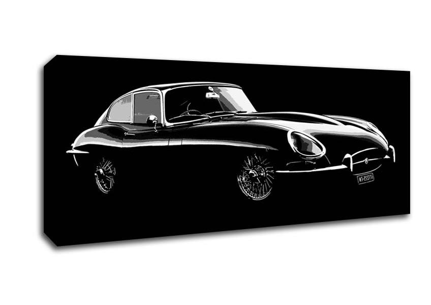 Picture of E-Type Jaguar Panoramic Canvas Wall Art
