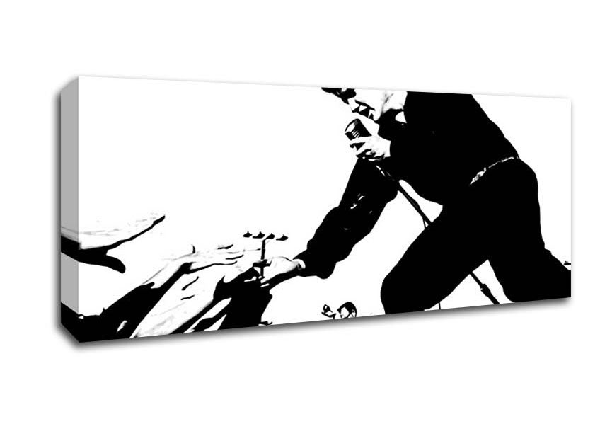 Picture of Elvis Presley On Stage Panoramic Canvas Wall Art