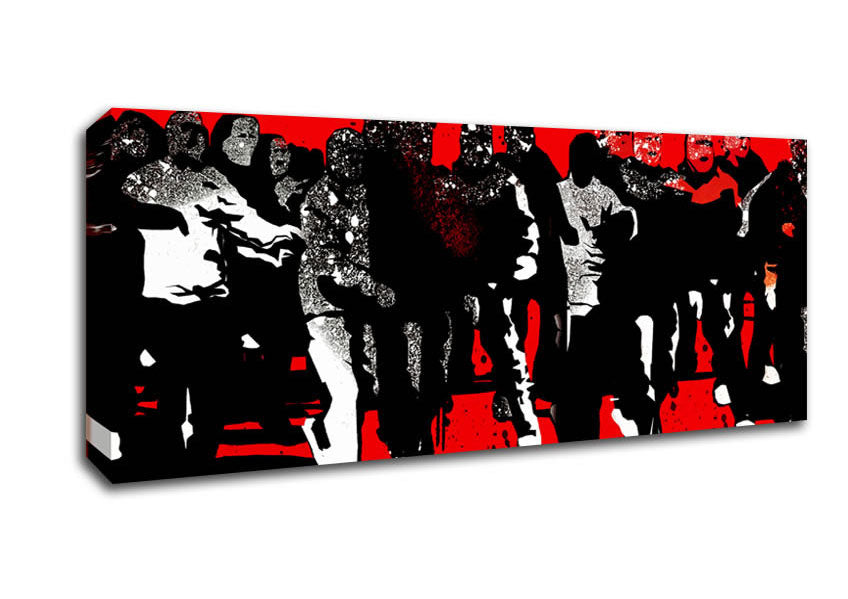 Picture of Football Factory Battle Panoramic Canvas Wall Art