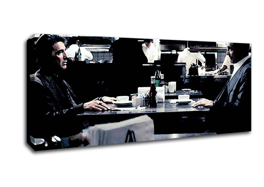 Picture of Heat Al Pacino Robert De Niro Face Off Panoramic Canvas Wall Art