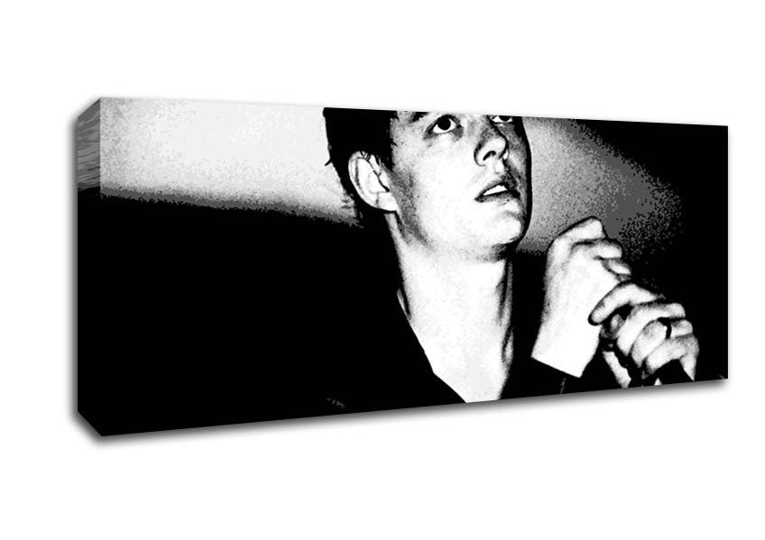 Picture of Ian Curtis B n W Panoramic Canvas Wall Art