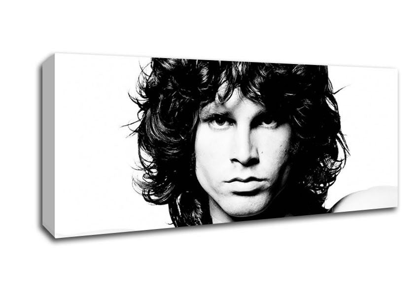 Picture of Jim Morrison Face Panoramic Canvas Wall Art