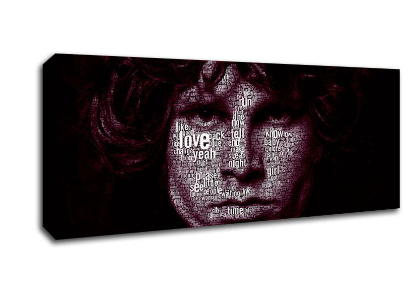 Picture of Jim Morrison Words Panoramic Canvas Wall Art