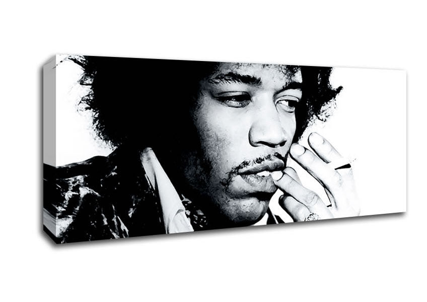 Picture of Jimi Hendrix Hey Joe Panoramic Canvas Wall Art