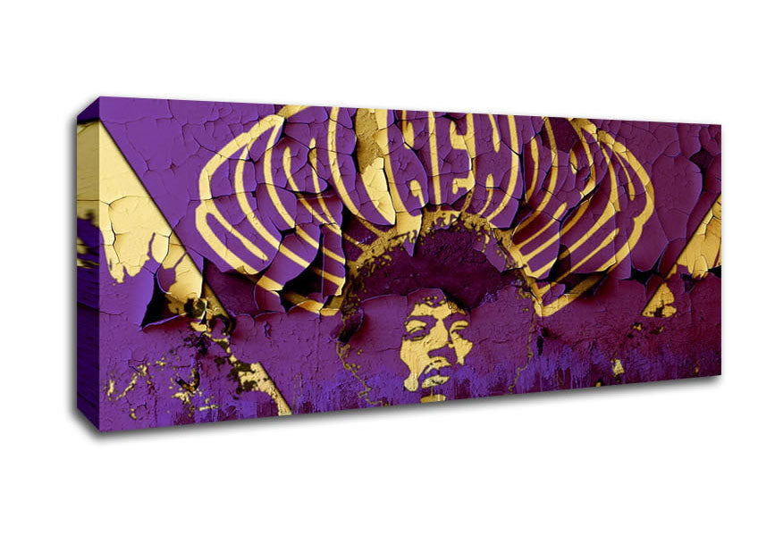Picture of Jimi Hendrix Purple Haze Panoramic Canvas Wall Art