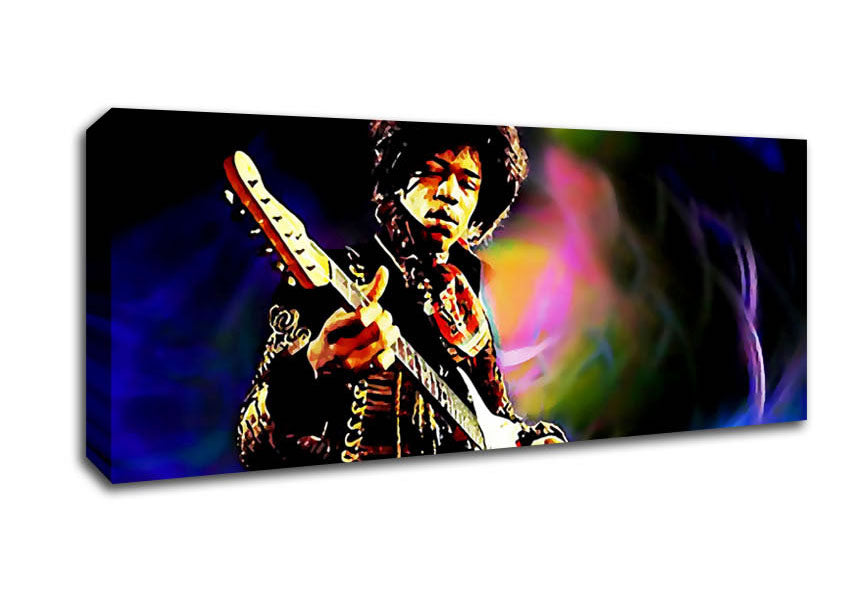 Picture of Jimi Hendrix Energy Field Panoramic Canvas Wall Art