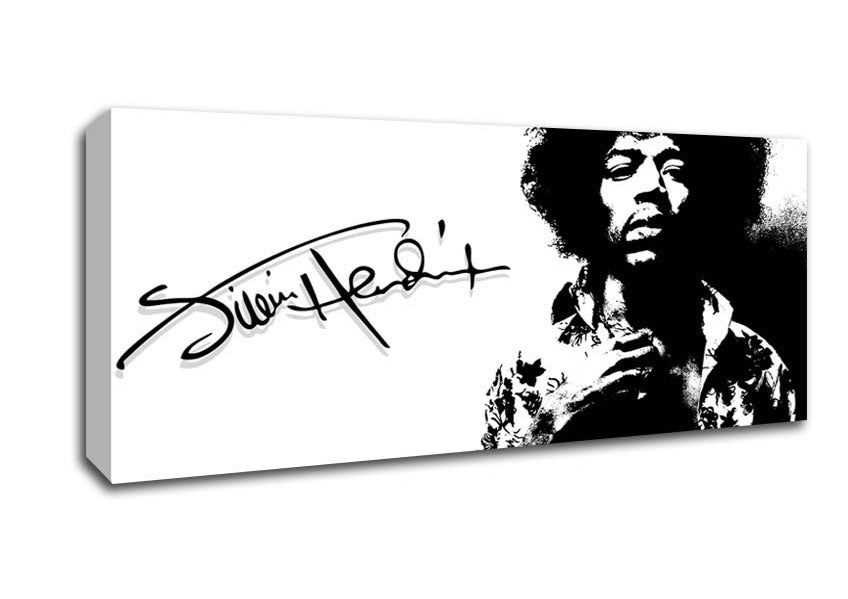 Picture of Jimi Hendrix Signature Panoramic Canvas Wall Art