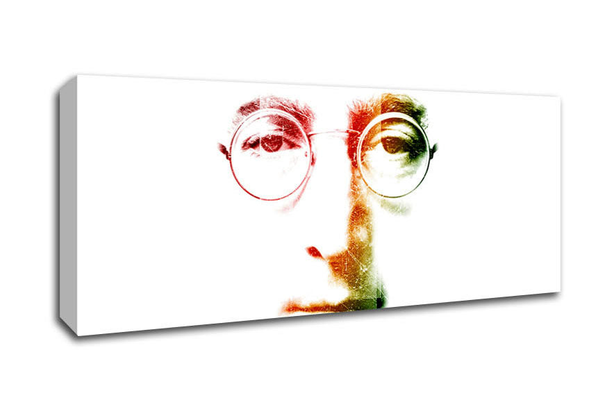 Picture of John Lennon Face Panoramic Canvas Wall Art