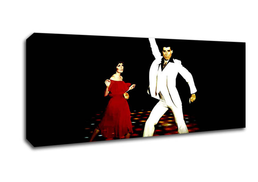 Picture of John Travolta Saturday Night Fever Panoramic Canvas Wall Art
