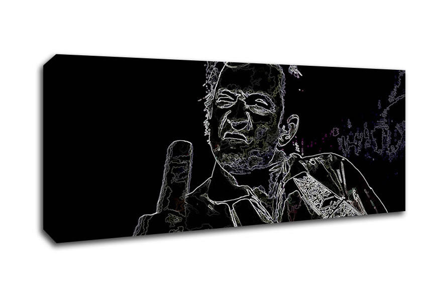 Picture of Johnny Cash Panoramic Canvas Wall Art