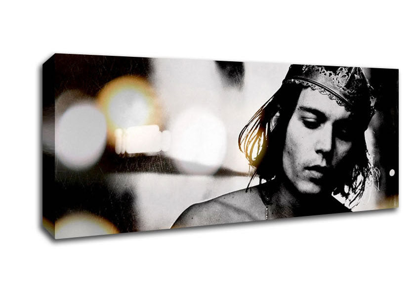 Picture of Johnny Depp Crown Panoramic Canvas Wall Art