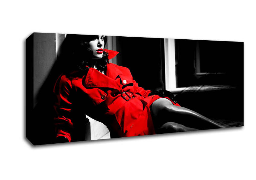 Picture of Kiera Knightley Red Panoramic Canvas Wall Art