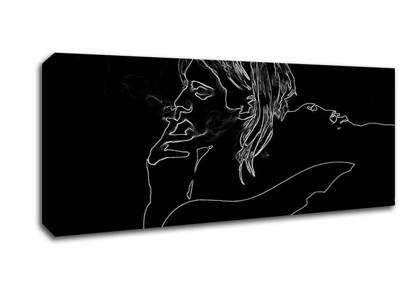 Picture of Kurt Cobain Exhale Panoramic Canvas Wall Art