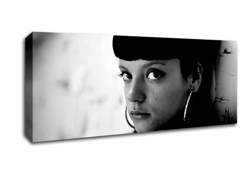 Picture of Lily Allen B n W Panoramic Canvas Wall Art