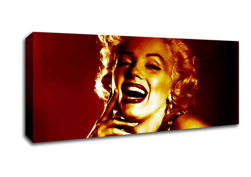 Picture of Marilyn Monroe Gold Panoramic Canvas Wall Art