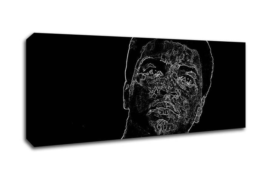 Picture of Muhammad Ali Face Panoramic Canvas Wall Art