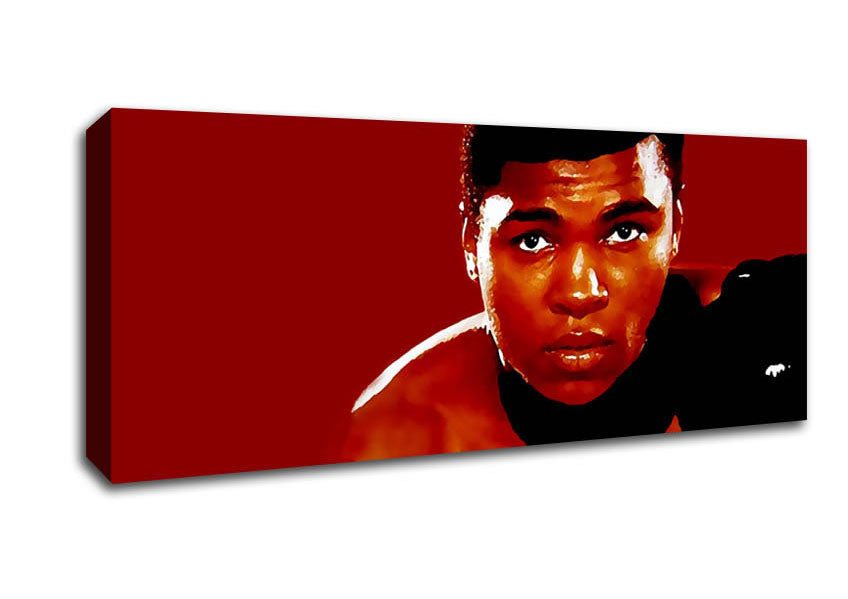 Picture of Muhammad Ali Red Panoramic Canvas Wall Art