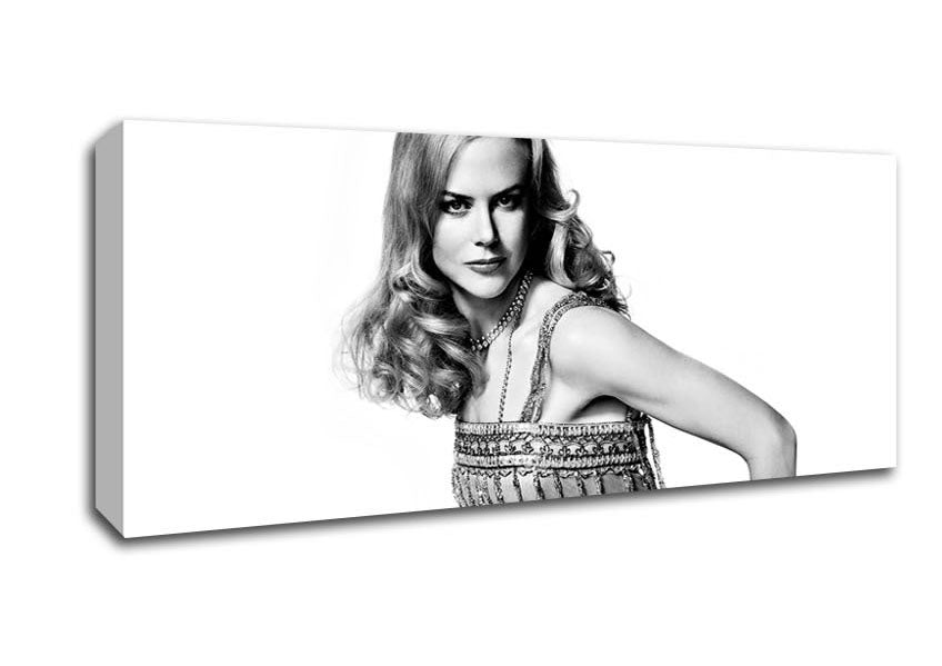 Picture of Nicole Kidman B n W Panoramic Canvas Wall Art