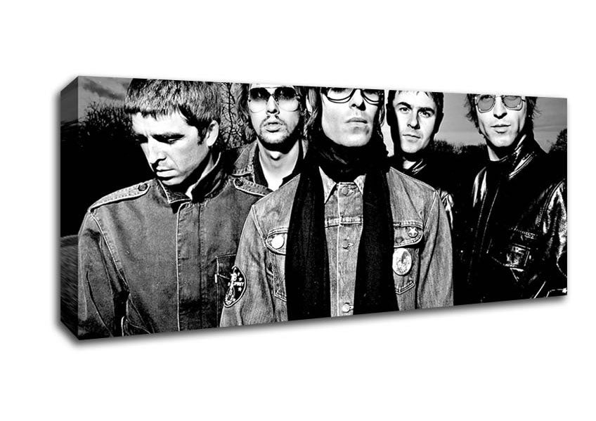 Picture of Oasis Black And White Scarf Panoramic Canvas Wall Art