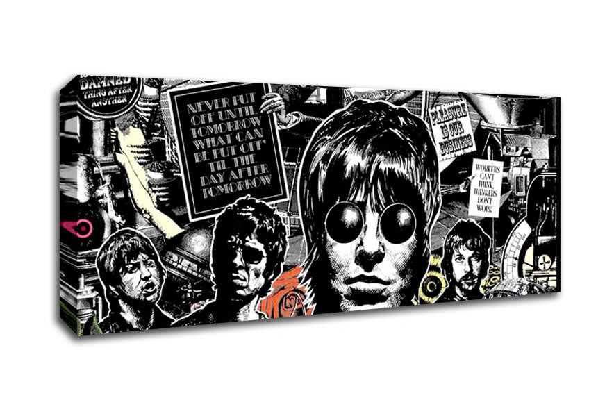 Picture of Oasis Collage Panoramic Canvas Wall Art