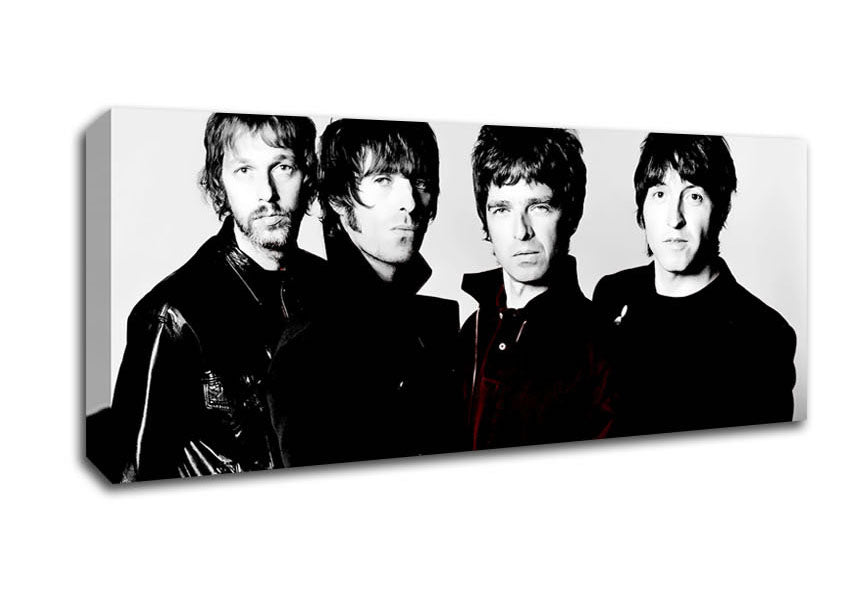 Picture of Oasis Noel Red B n W Panoramic Canvas Wall Art
