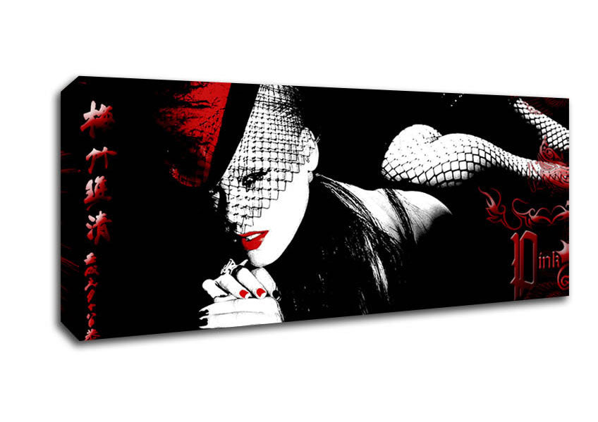 Picture of Pink Fishnets Panoramic Canvas Wall Art