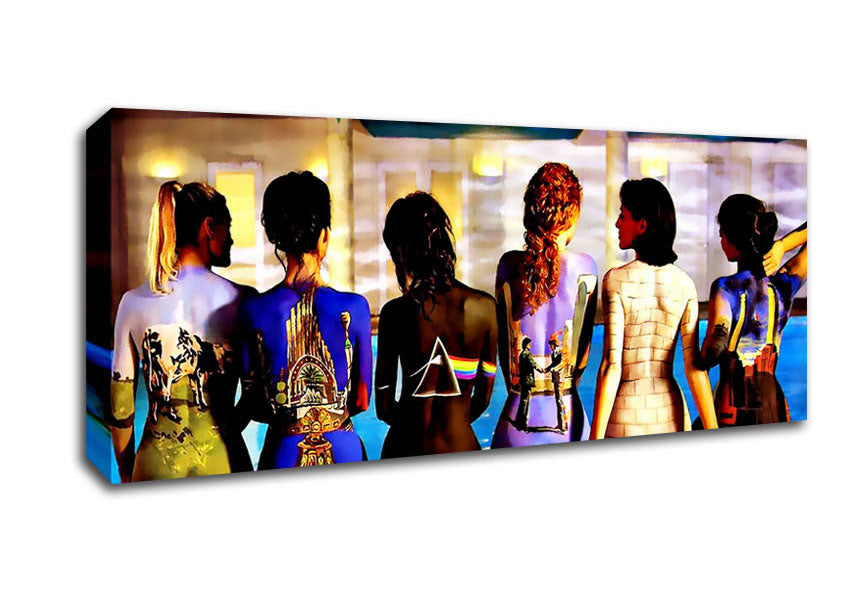 Picture of Pink Floyd Painted Ladies Panoramic Canvas Wall Art