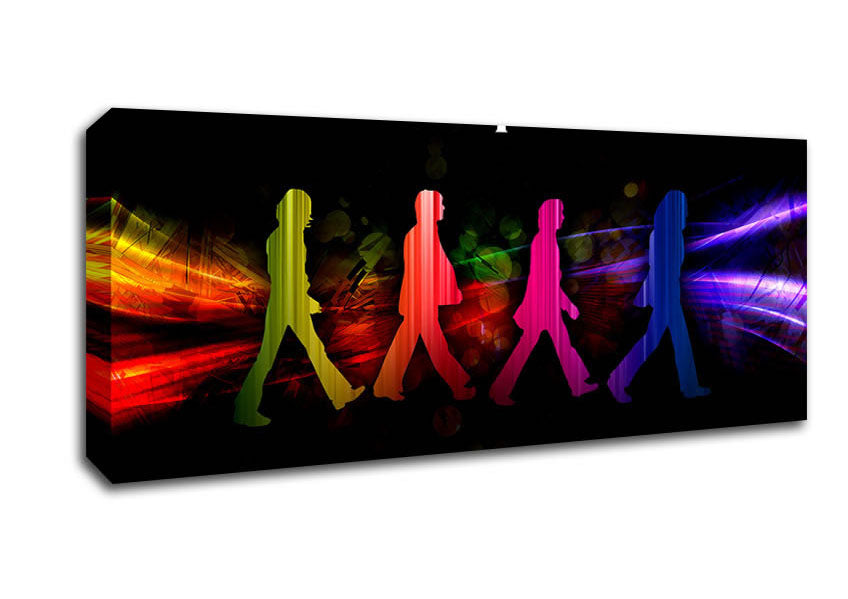 Picture of The Beatles Rainbow Walk Panoramic Canvas Wall Art