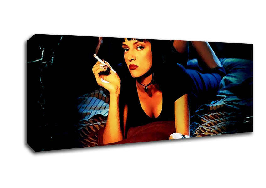Picture of Uma Thurman Is Mia Pulp Fiction Panoramic Canvas Wall Art