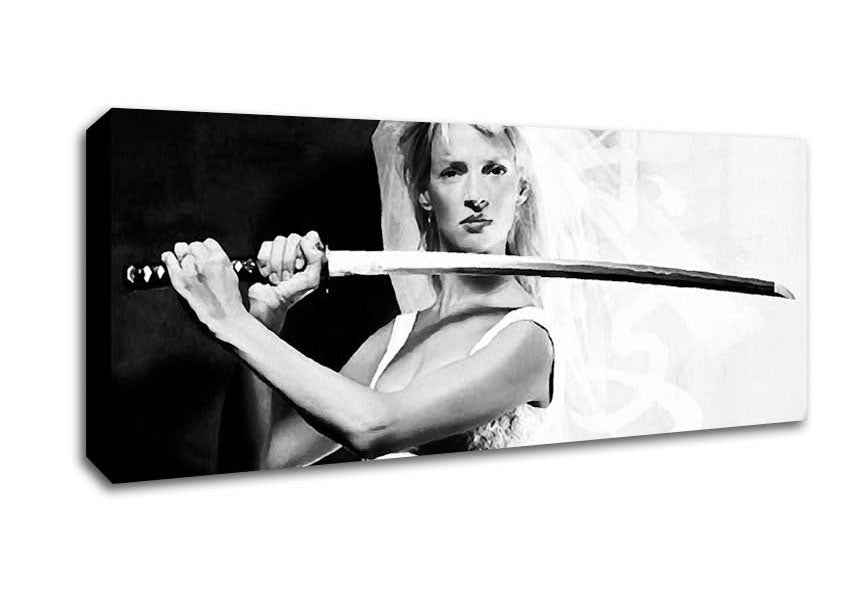 Picture of Kill Bill The Bride B n W Panoramic Canvas Wall Art