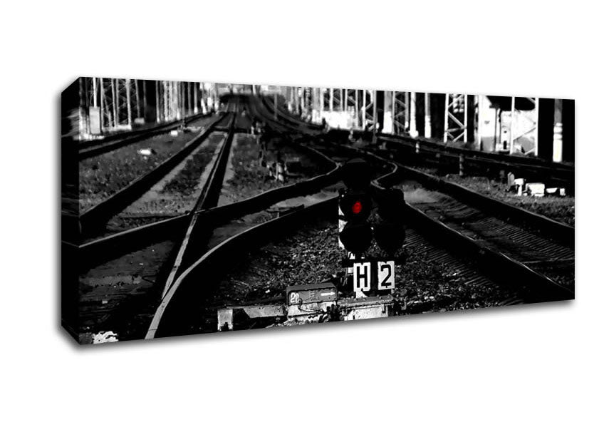 Picture of Rail Tracks Panoramic Canvas Wall Art