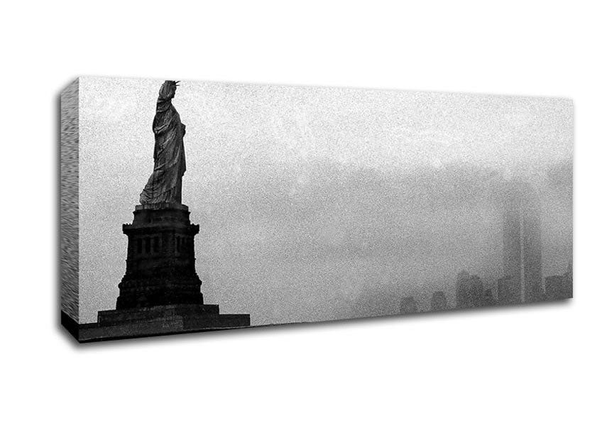 Picture of Statue Of Liberty Vintage Panoramic Canvas Wall Art