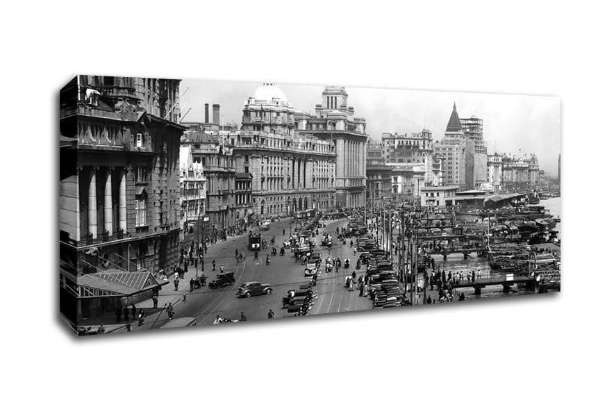 Picture of Shanghai 1930 Panoramic Canvas Wall Art