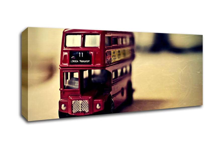 Picture of Old English Bus Toy Panoramic Canvas Wall Art