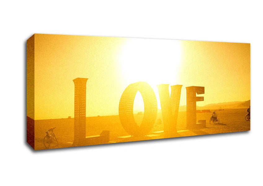 Picture of Love Shadow Panoramic Canvas Wall Art