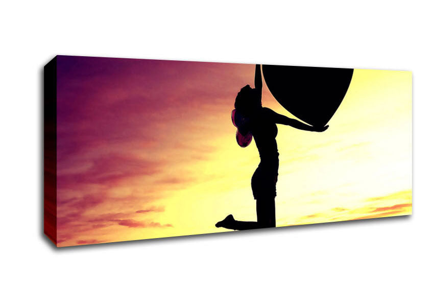 Picture of Cupid Fairy Panoramic Canvas Wall Art