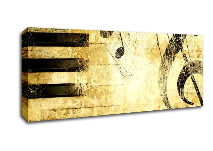 Picture of Old Music Score Background Panoramic Canvas Wall Art