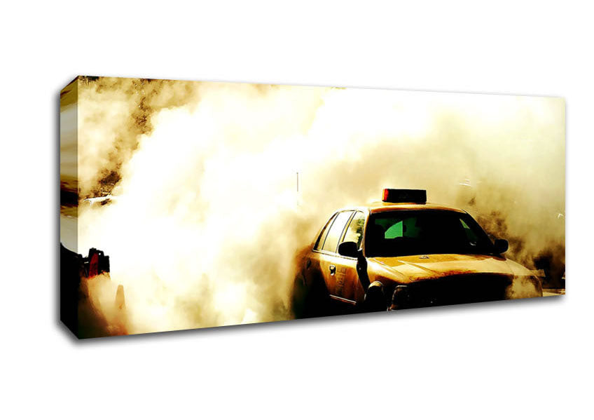 Picture of Taxi Panoramic Canvas Wall Art