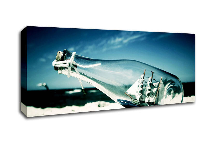 Picture of Message In A Bottle Panoramic Canvas Wall Art