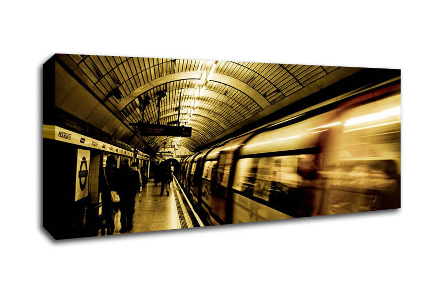 Picture of London Underground Tube Panoramic Canvas Wall Art