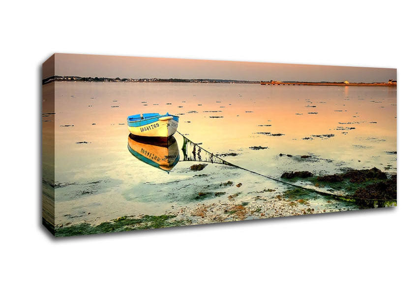 Picture of Forgotten Boat Panoramic Canvas Wall Art