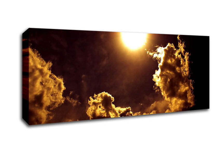 Picture of Golden Clouds Panoramic Canvas Wall Art