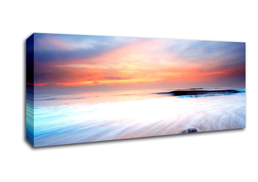 Picture of Movement Of The Ocean Sand Panoramic Canvas Wall Art