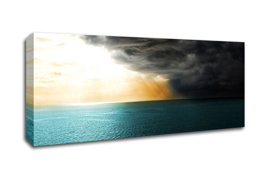 Picture of Sea Storm Panoramic Canvas Wall Art