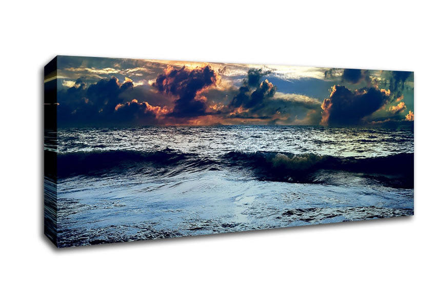 Picture of Dark Blue Sea Panoramic Canvas Wall Art