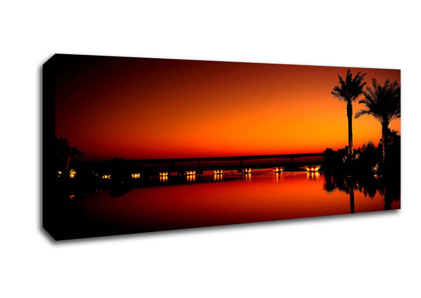 Picture of Dubai Night Panoramic Canvas Wall Art