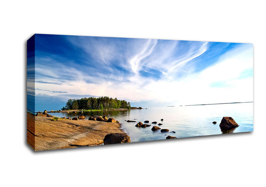 Picture of Island Of Rakin Kotka Panoramic Canvas Wall Art