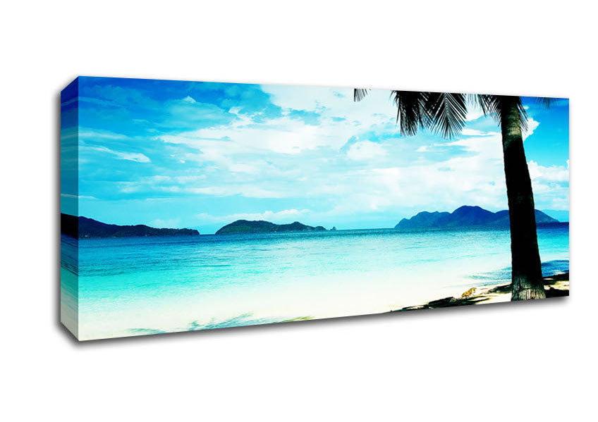Picture of Glistering Ocean Beauty Panoramic Canvas Wall Art