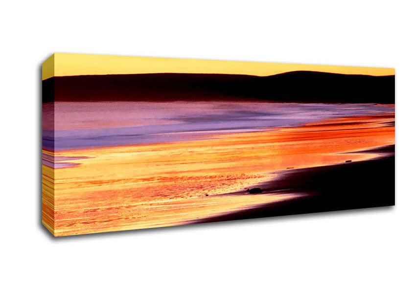 Picture of Peach Paradise Ocean Panoramic Canvas Wall Art